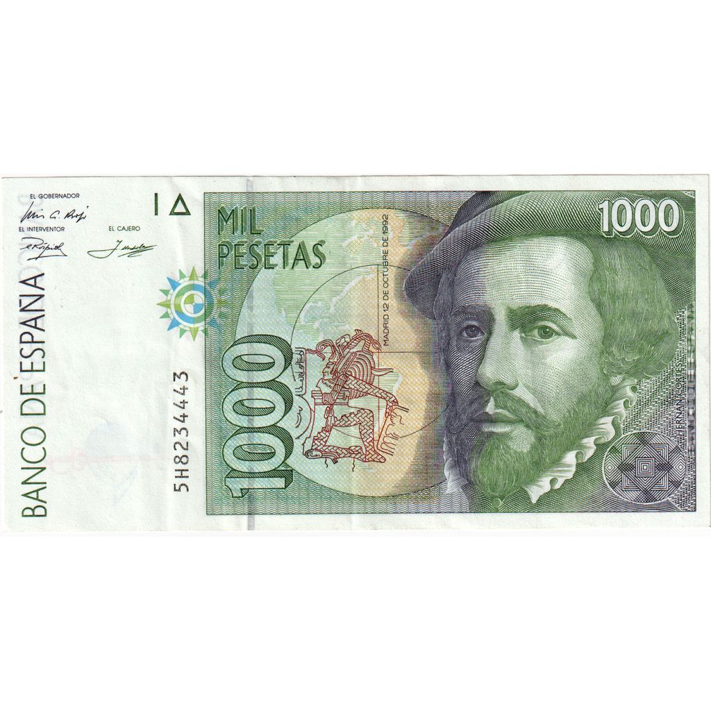 Hiszpania, 1000 Pesetas, AU(55-58)