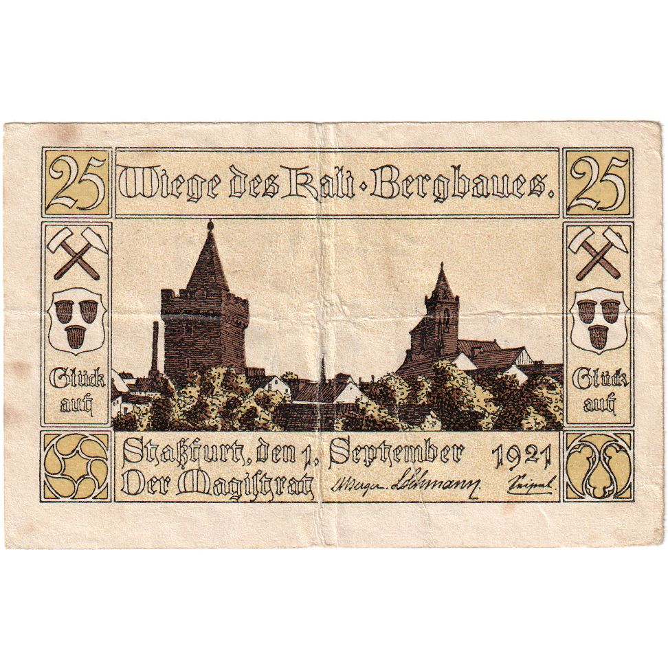 Germany, Stassfurt, 25 Pfennig, 1921-09-01, 52140, EF(40-45)