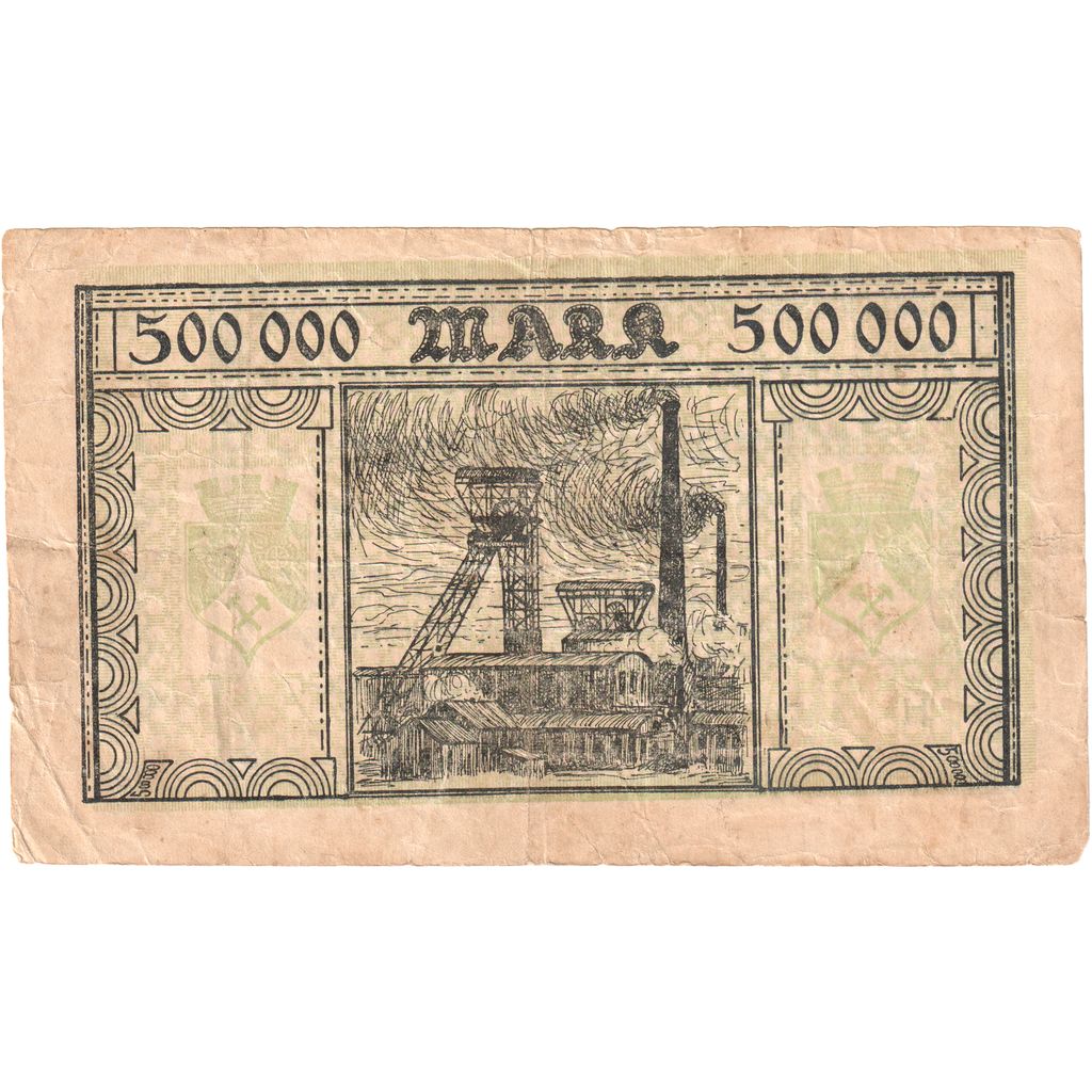 Banconote, Germania, Oberhausen, 500000 Mark, Usine, 1923, 1923-08-01, MB