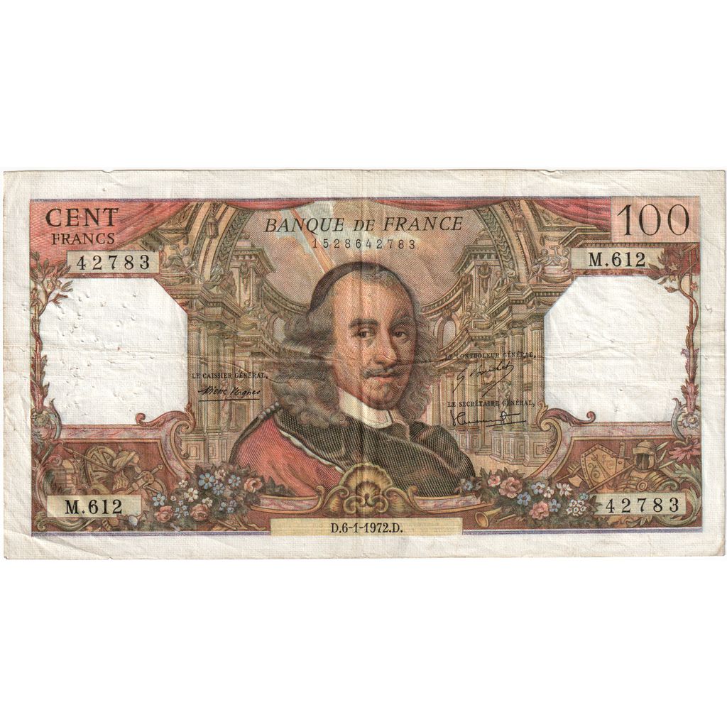 France, 100 Francs, Corneille, 1972-01-06, M.612, EF(40-45)