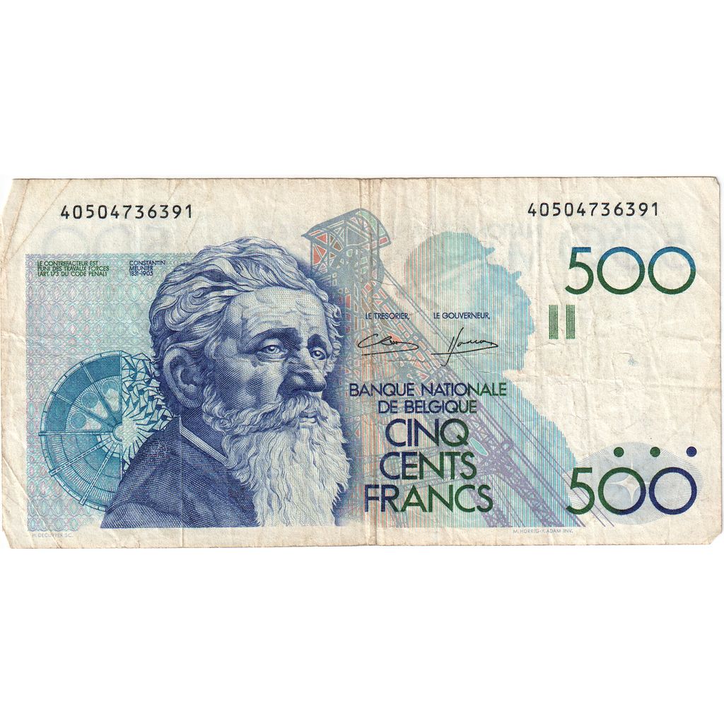 Belgique, 500 Francs, TB+