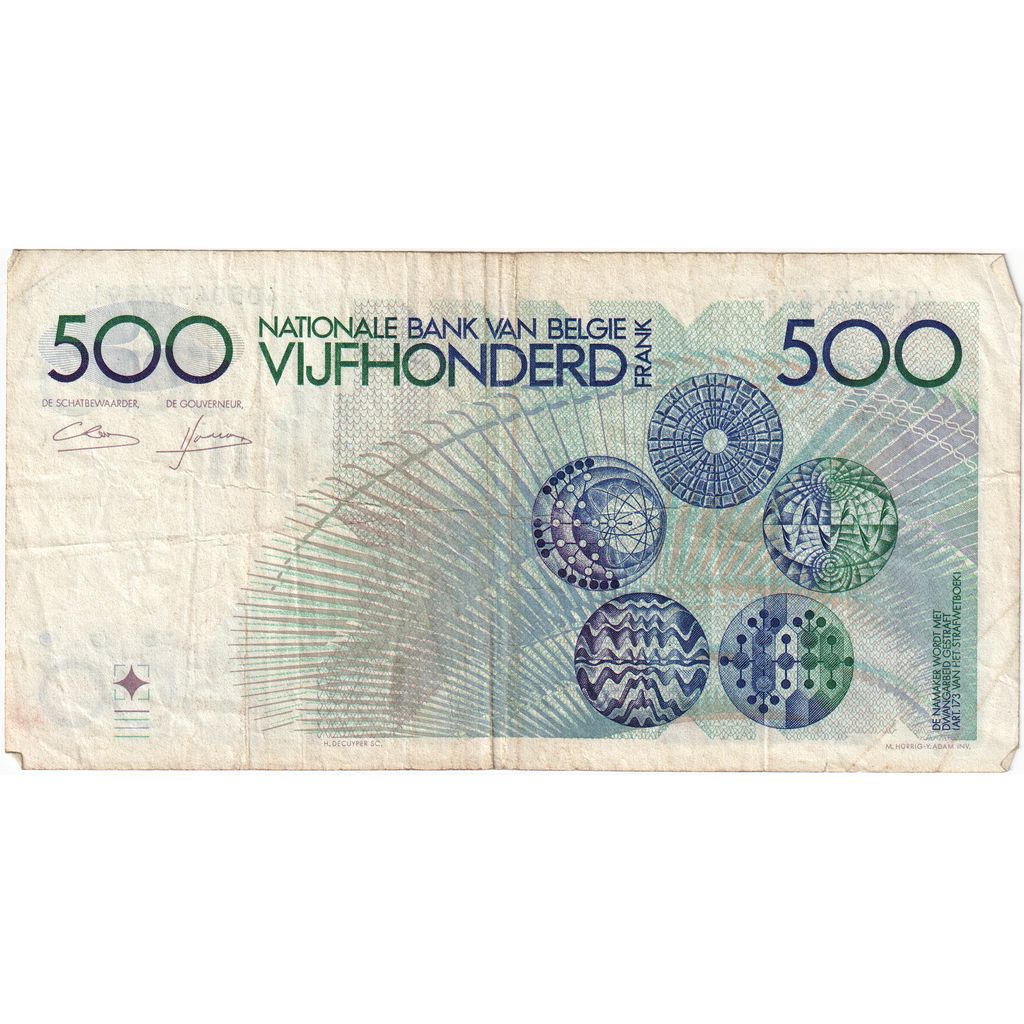 Belgique, 500 Francs, TB+