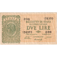 Itália, 2 Lire, 1944-11-23, EF(40-45)