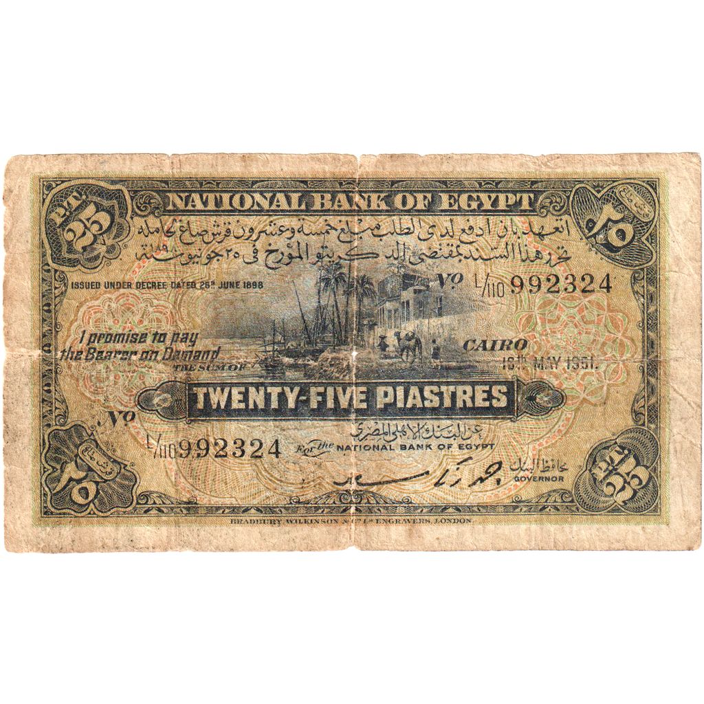 Ägypten, 25 Piastres, 1951-05-16, S