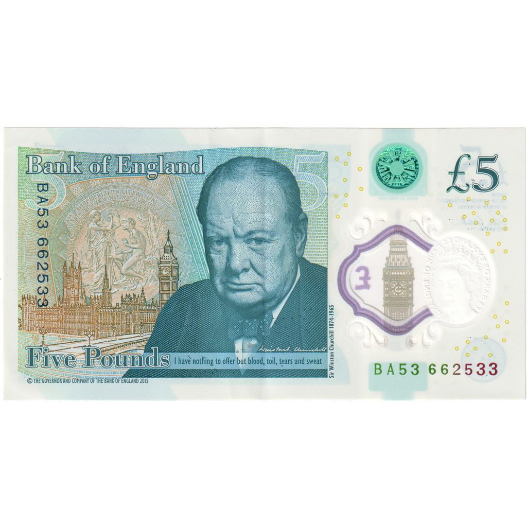 Gran Bretaña, 5 Pounds, UNC