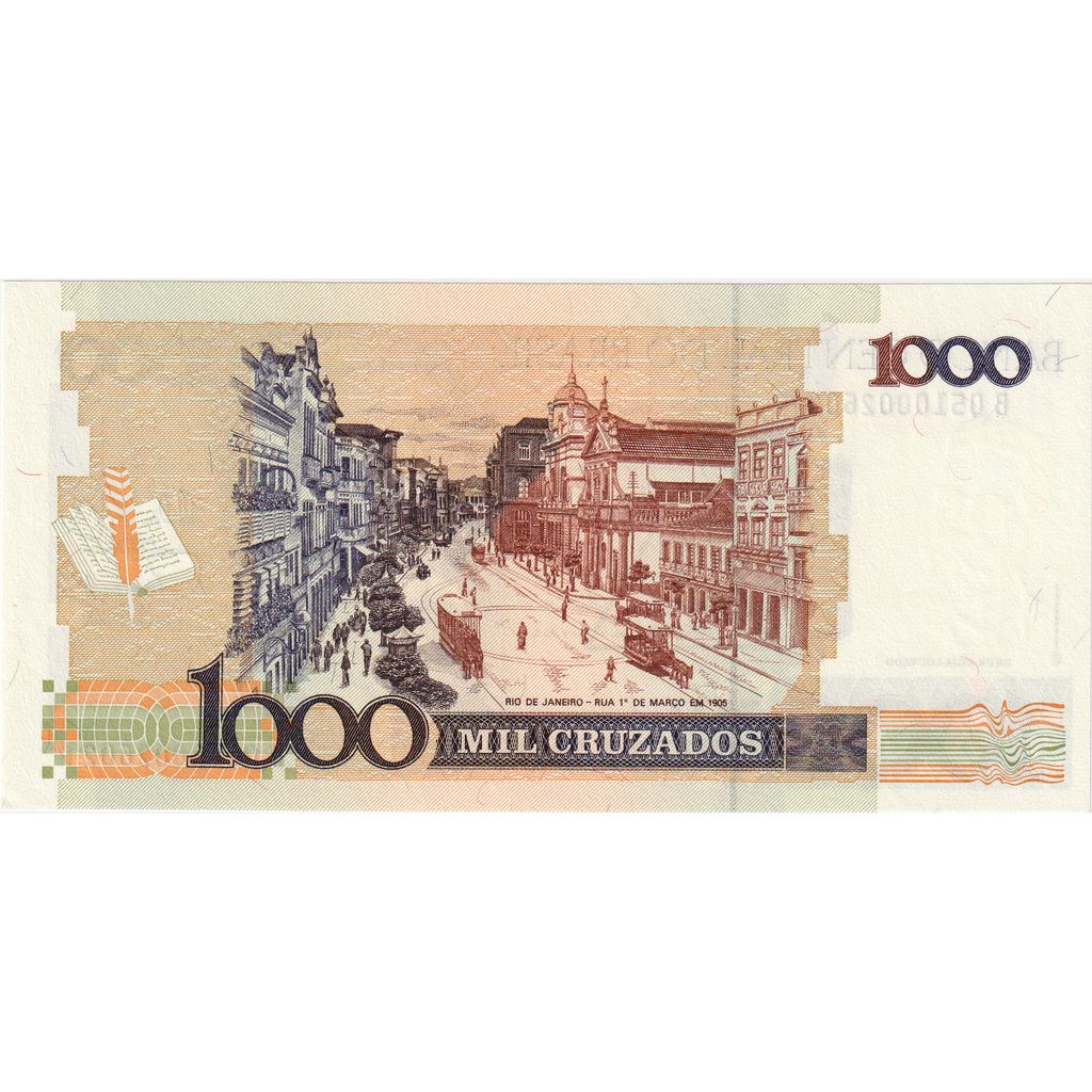 Brasil, 1 Cruzado Novo on 1000 Cruzados, UNC