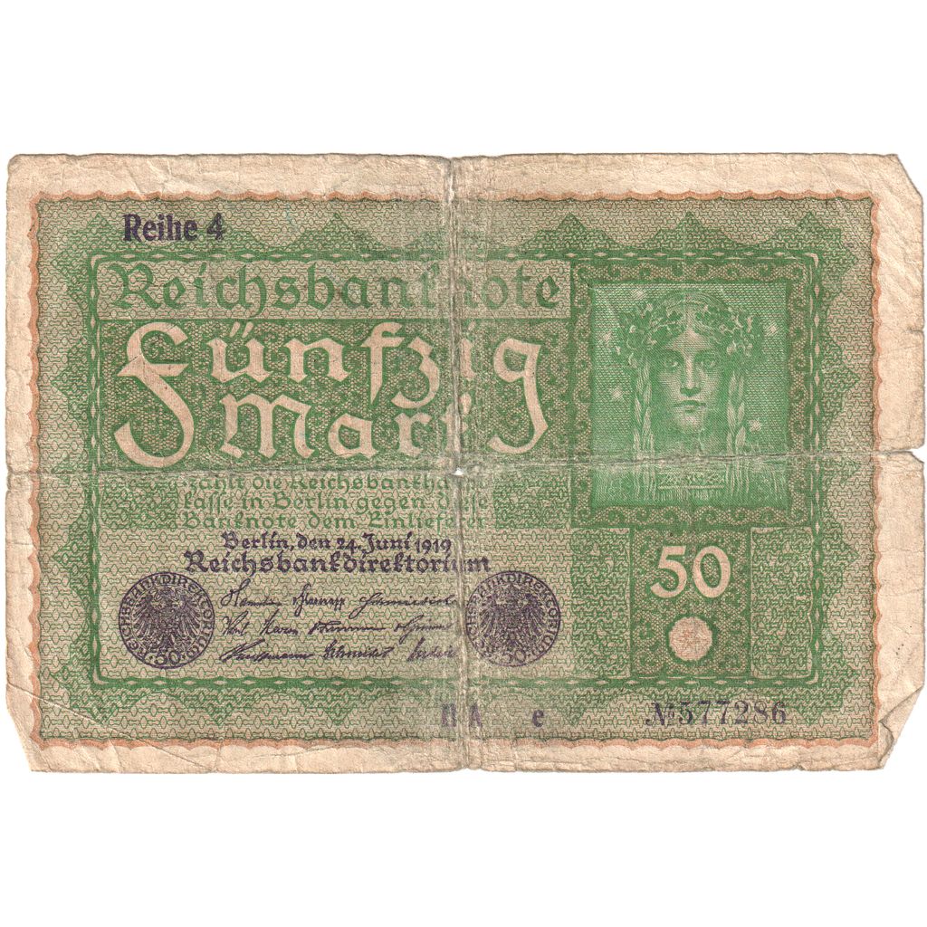 Alemanha, 50 Mark, 1919-06-24, VF(20-25)