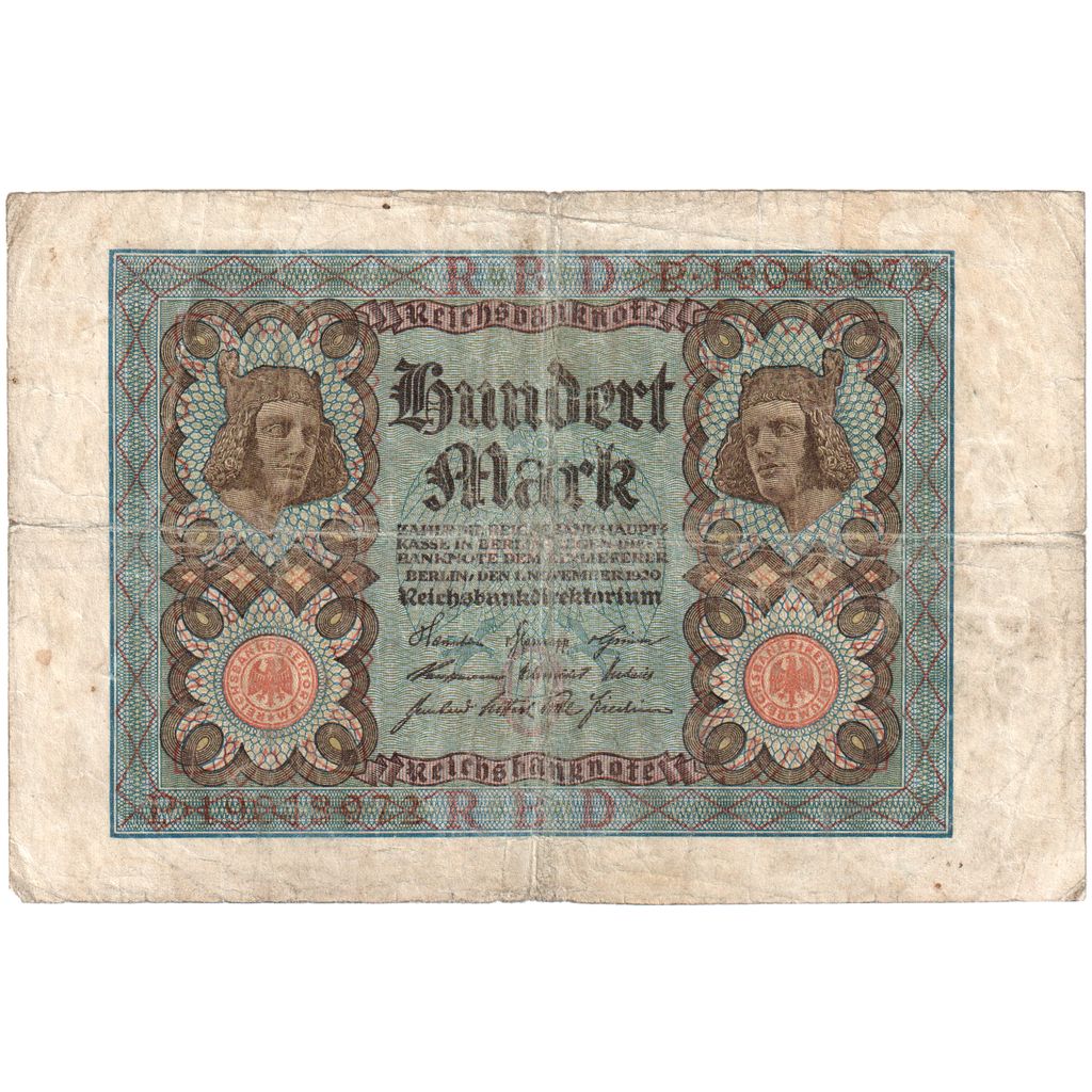 Alemanha, 100 Mark, 1920-11-01, VF(20-25)