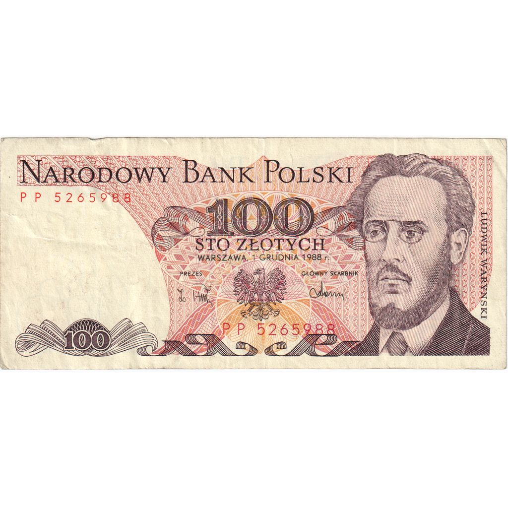 Polska, 100 Zlotych, 1988-12-01, EF(40-45)