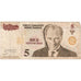 Turkije, 5 New Lira, TB+