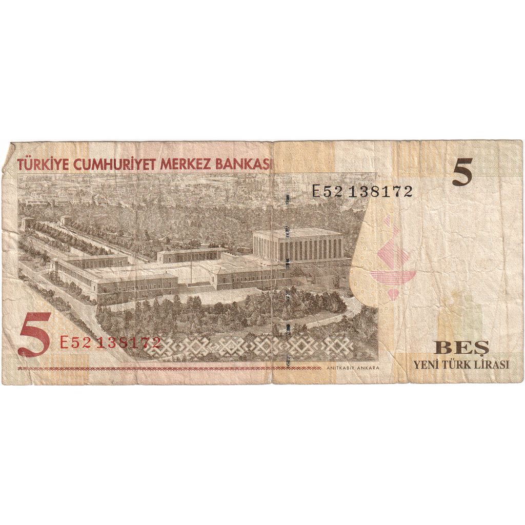 Turkije, 5 New Lira, TB+