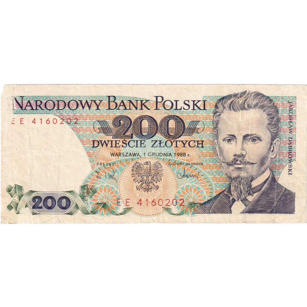 Polska, 200 Zlotych, 1988-12-01, VF(30-35)