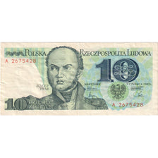 Poland, 10 Zlotych, 1982, KM:148a, 1982-06-01, EF(40-45)