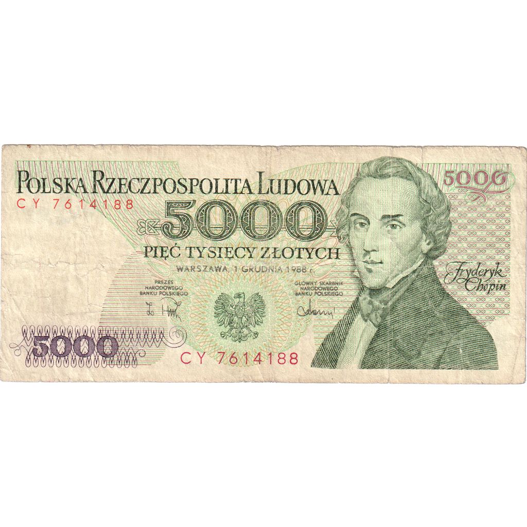 Polen, 5000 Zlotych, 1988-12-01, TB