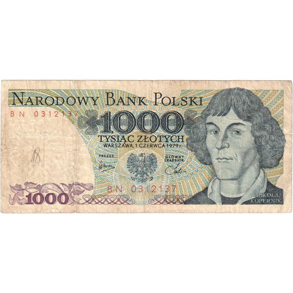 Biljet, Polen, 1000 Zlotych, 1979, 1979-06-01, KM:146c, TB