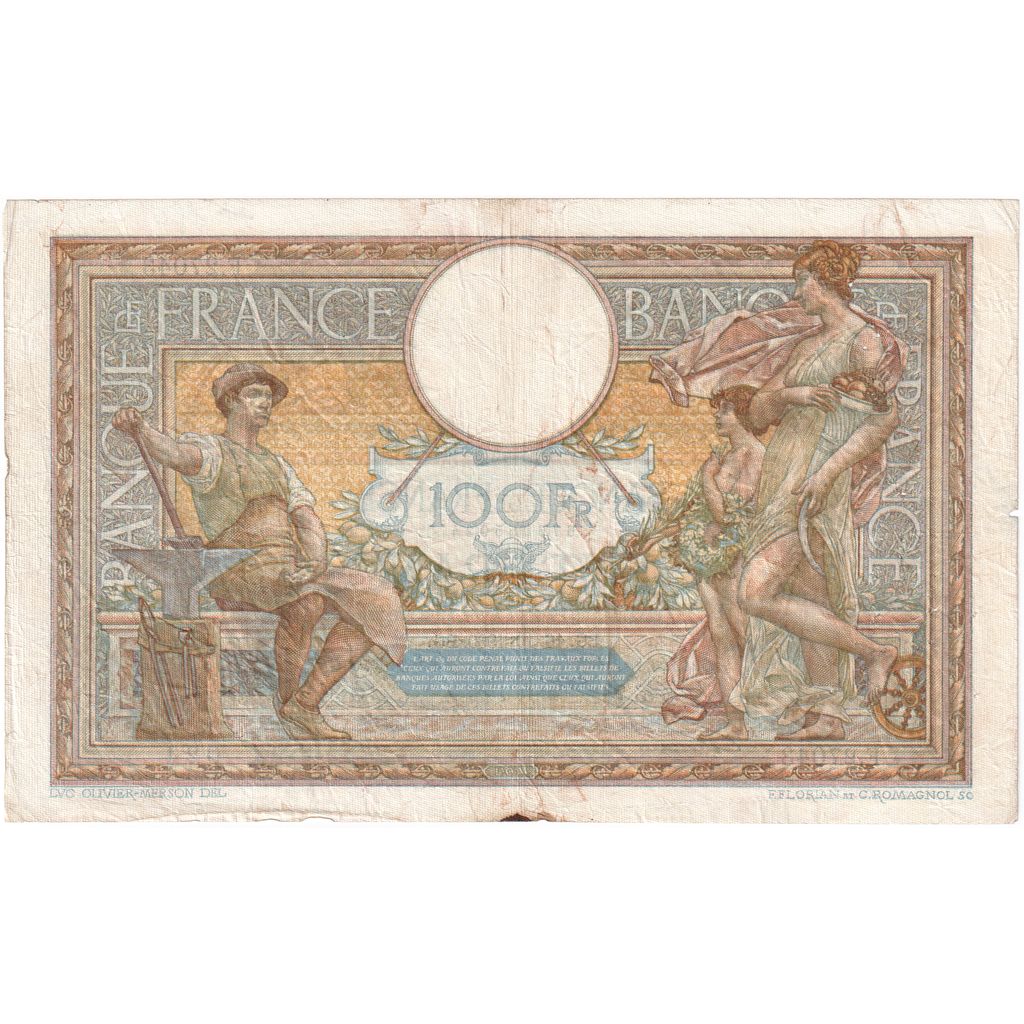 Frankrijk, 100 Francs, Luc Olivier Merson, 1930-10-16, F.27043, TB+