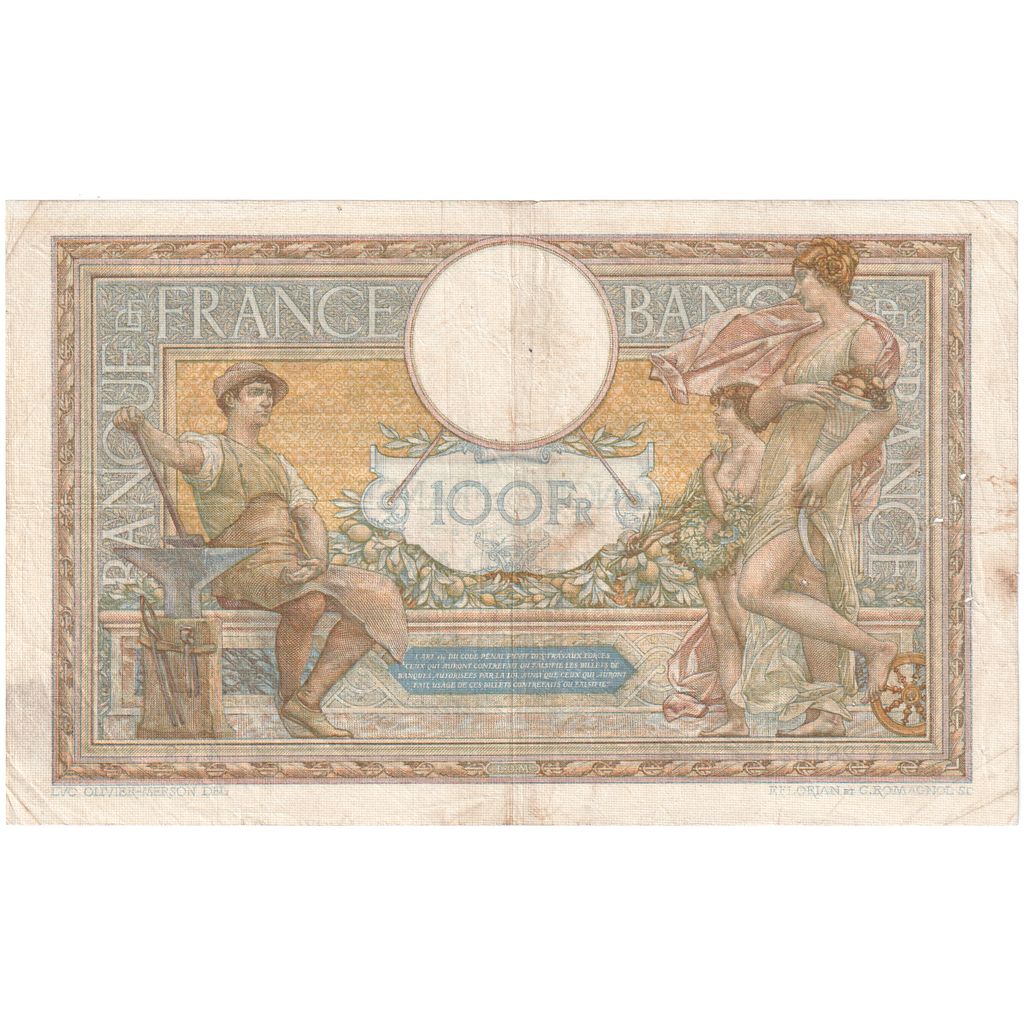 France, 100 Francs, Luc Olivier Merson, 1930-12-11, V.28162438, VF(30-35)