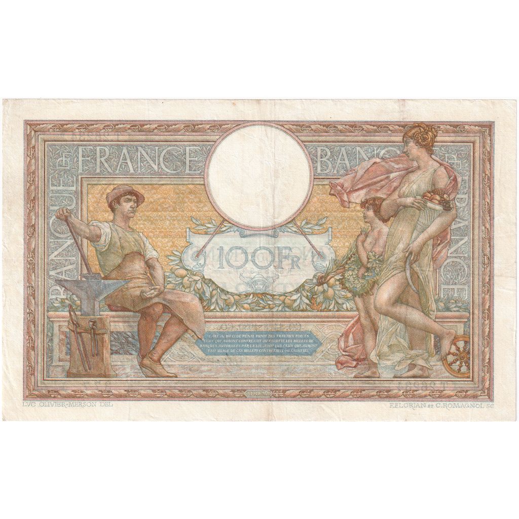 France, 100 Francs, Luc Olivier Merson, 1930-08-28, T.26234377, TTB