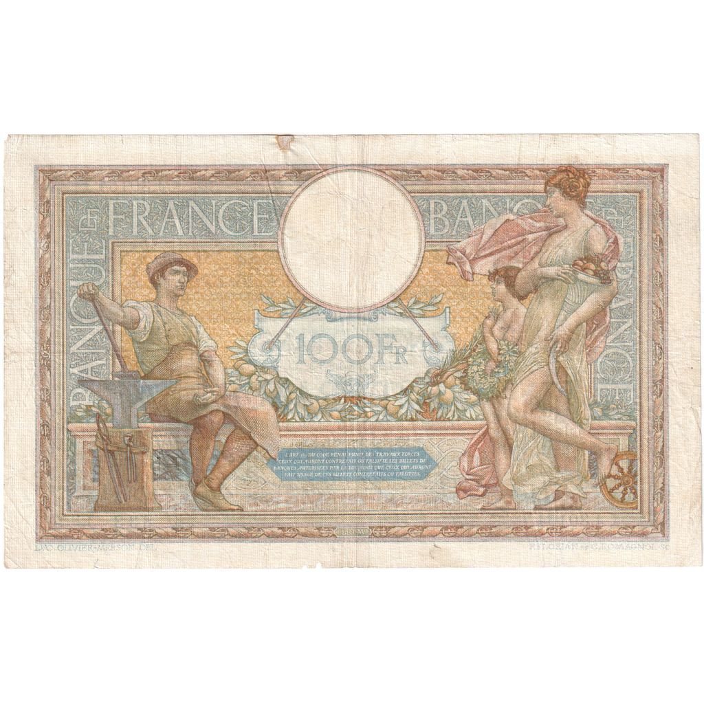 France, 100 Francs, Luc Olivier Merson, 1931-04-30, J.30154833, EF(40-45)