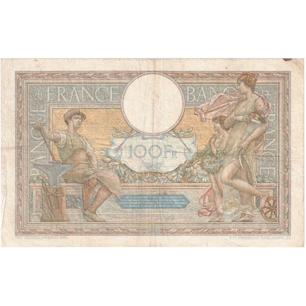 France, 100 Francs, Luc Olivier Merson, 1931-11-05, M.32786431, VF(30-35)