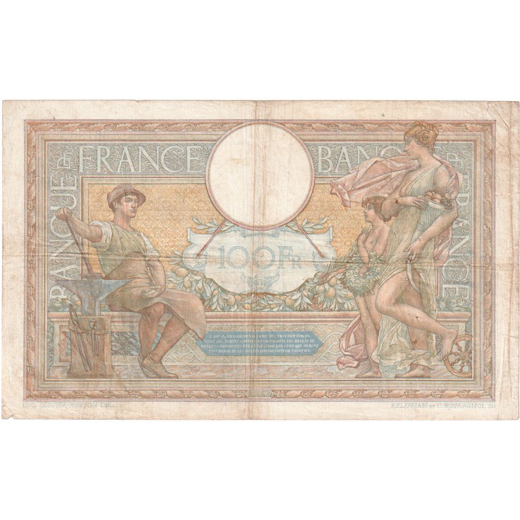 France, 100 Francs, Luc Olivier Merson, 1939-04-13, Z.66180243, TB+