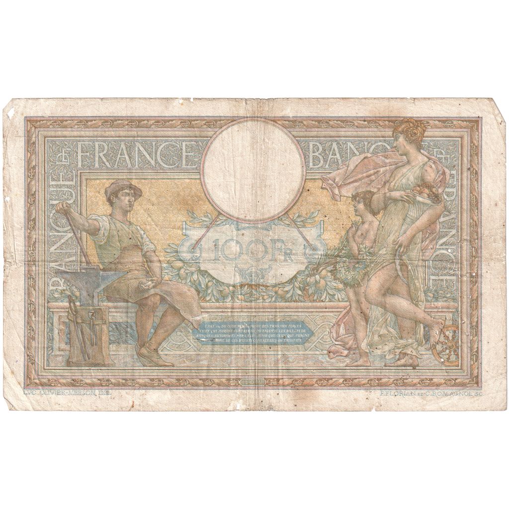 Frankrijk, 100 Francs, Luc Olivier Merson, 1933-08-10, V.45621476, TB+