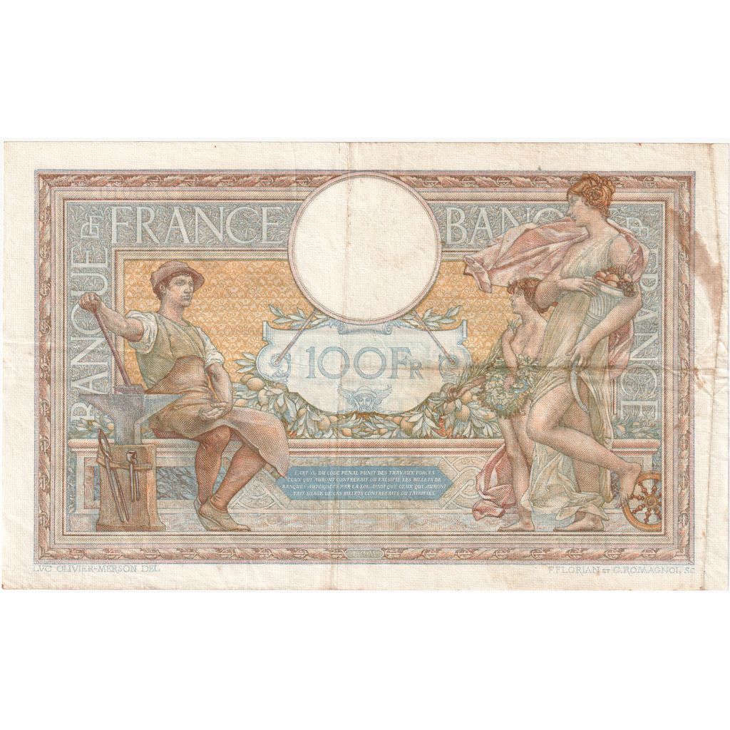 France, 100 Francs, Luc Olivier Merson, 1934-03-15, Z.44010184, TTB