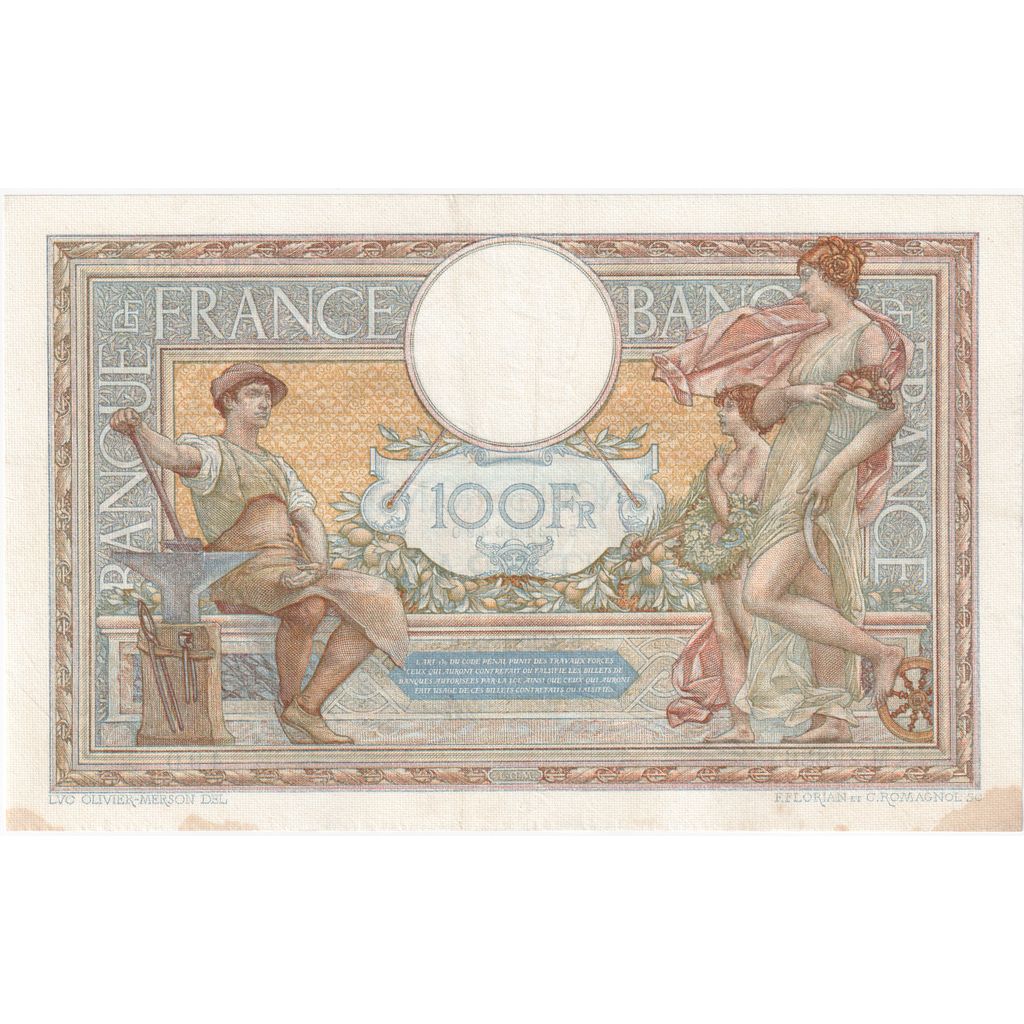 France, 100 Francs, Luc Olivier Merson, 1928-10-04, M.22886490, EF(40-45)