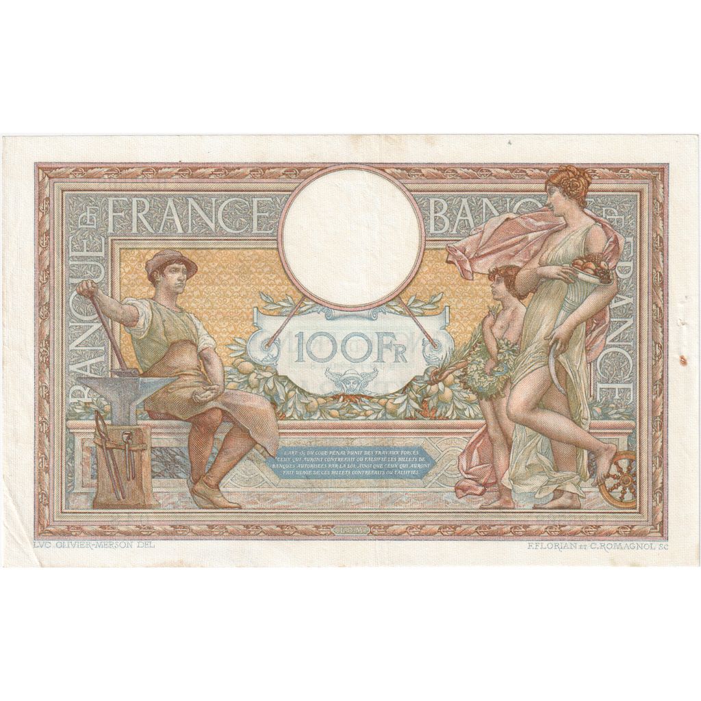 Frankreich, 100 Francs, Luc Olivier Merson, 1929-07-01, H.25568048, SS+