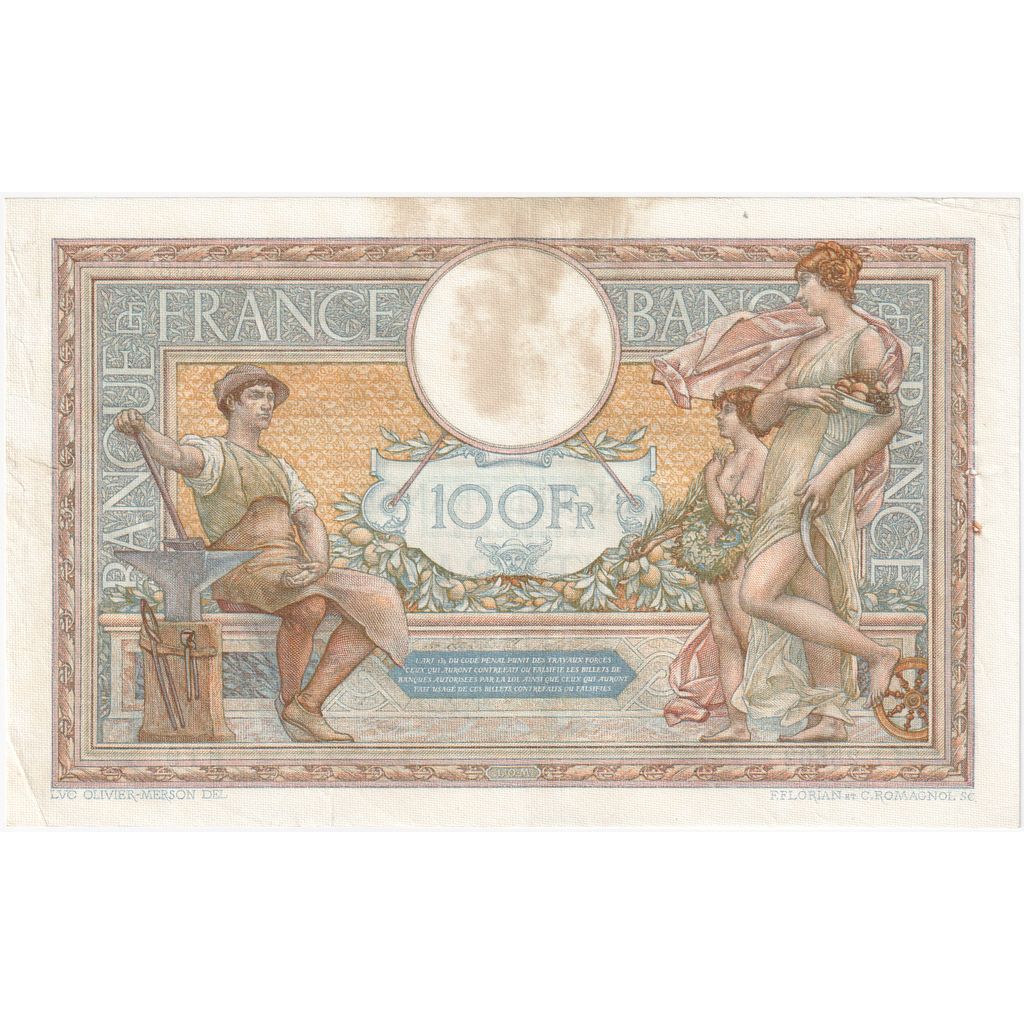 France, 100 Francs, Luc Olivier Merson, 1929-07-01, F.25562619, EF(40-45)