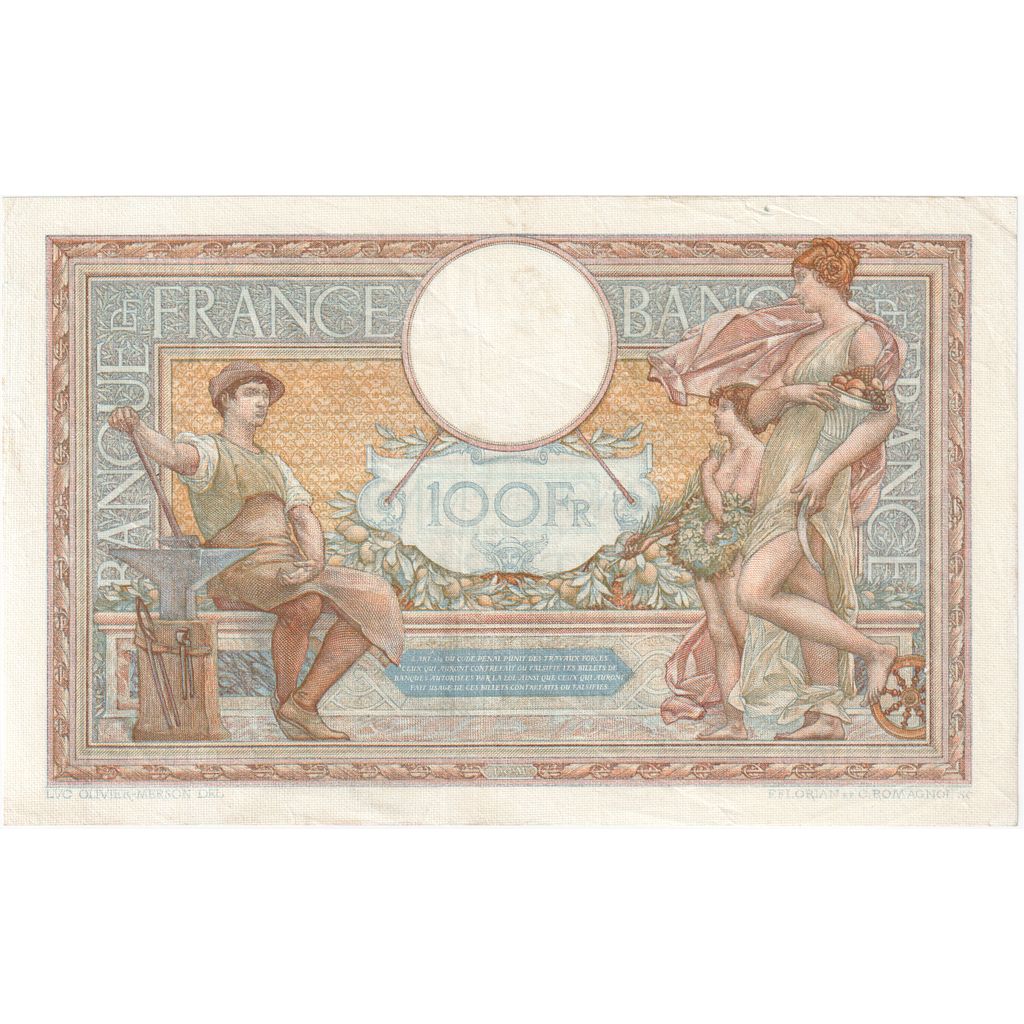 Francja, 100 Francs, Luc Olivier Merson, 1933-08-10, V.41506095, EF(40-45)