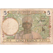 Francuska Afryka Zachodnia, 5 Francs, 1942-05-06, VF(20-25)