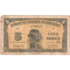 French West Africa, 5 Francs, 1942-12-14, VF(20-25)