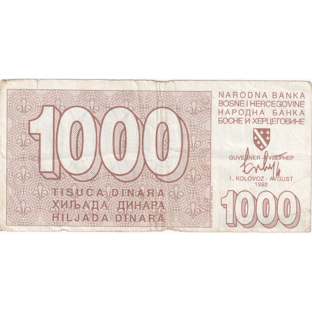 Bosnia - Herzegovina, 1000 Dinara, EF(40-45)