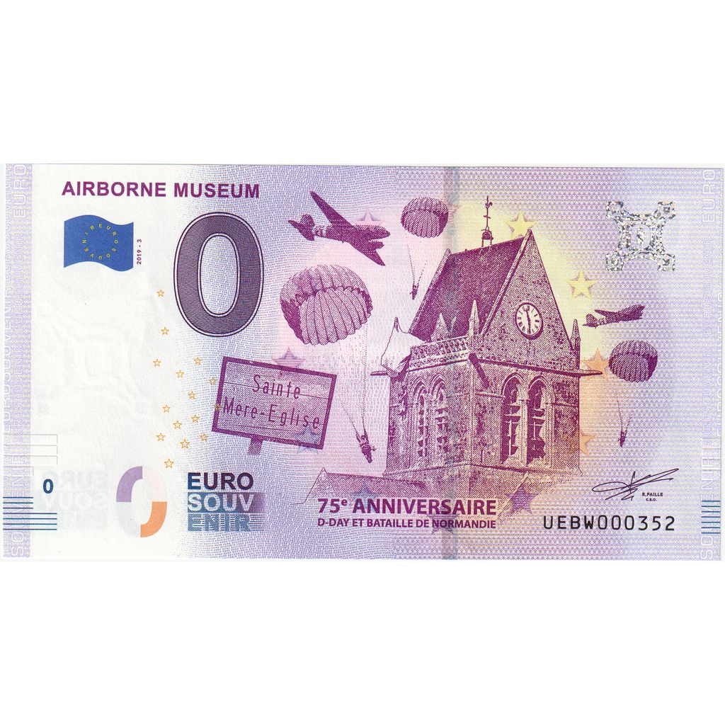 Francia, Euro, UEBW000352, EURO SOUVENIR AIRBORNE MUSEUM, FDS