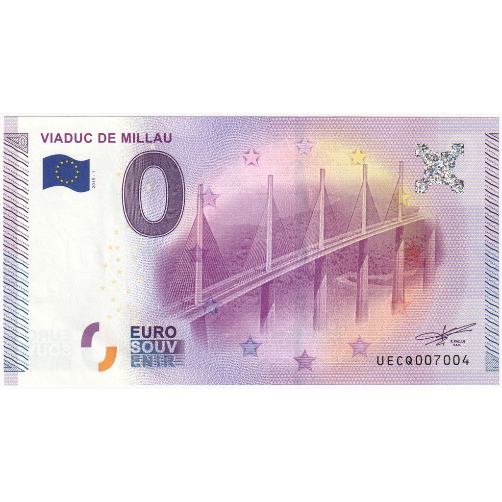 Frankrijk, Euro, UECQ007004, EURO SOUVENIR VIADUC DE MILLAU, NIEUW
