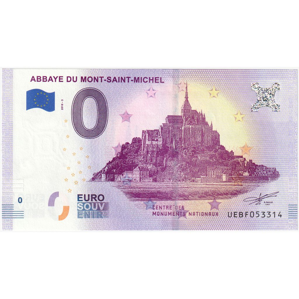 France, Euro, UEBF053314, EURO SOUVENIR MONT SAINT MICHEL, UNC(65-70)