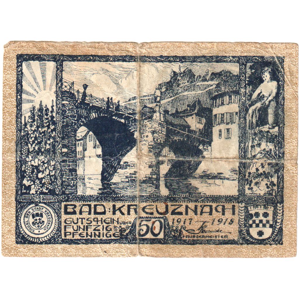 Deutschland, Kreuznach, 50 Pfennig, S+