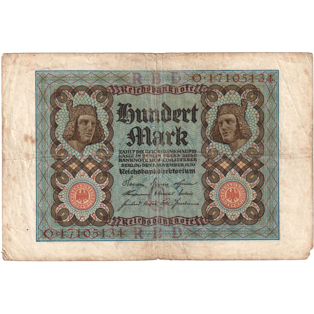 Germany, 100 Mark, 1920-11-01, VF(30-35)