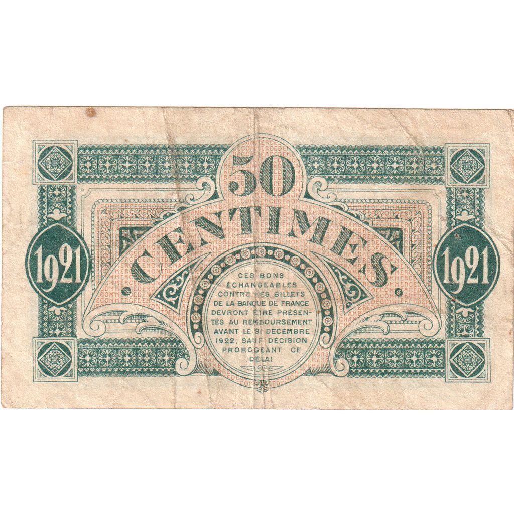 Francia, Mont-de-Marsan, 50 Centimes, MB+, Pirot:82-36