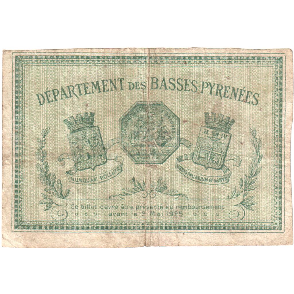 França, Bayonne, 50 Centimes, 1920-05-05, XXX 09702, VF(30-35), Pirot:21-66