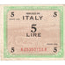 Italie, 5 Lire, TB+