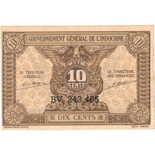 Indochina, 10 Cents, EF(40-45)