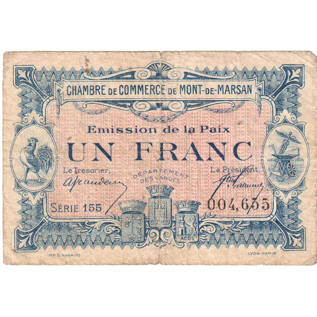Francia, Mont-de-Marsan, 1 Franc, MB, Pirot:82-35