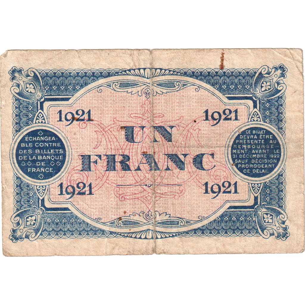 Francia, Mont-de-Marsan, 1 Franc, MB, Pirot:82-35