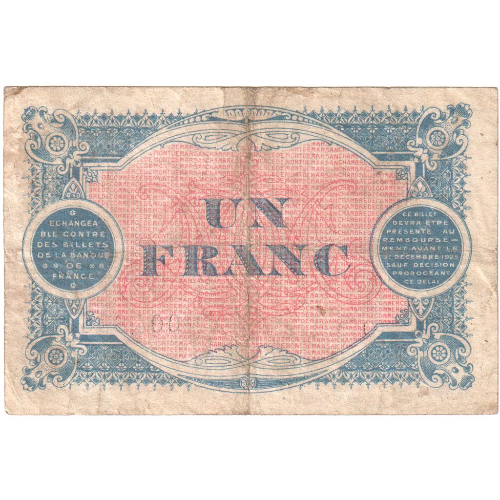Francia, Mont-de-Marsan, 1 Franc, 1922-03-16, MB, Pirot:82-35