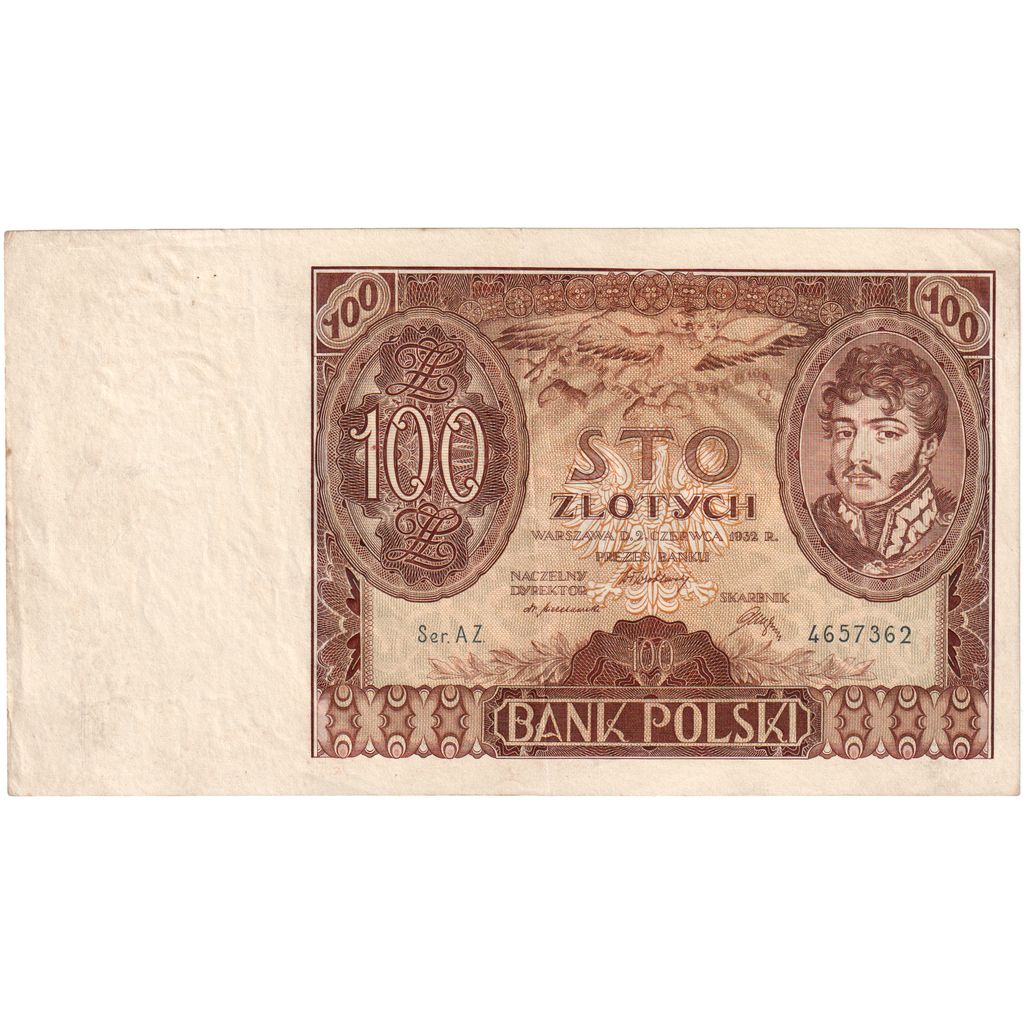 Banconote, Polonia, 100 Zlotych, 1932, 1932-06-02, KM:74a, BB