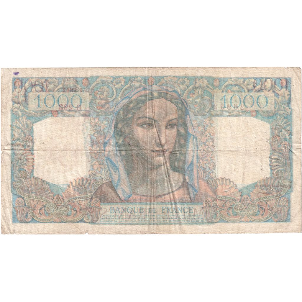 Geldschein, Frankreich, 1000 Francs, 1 000 F 1945-1950 ''Minerve et Hercule''