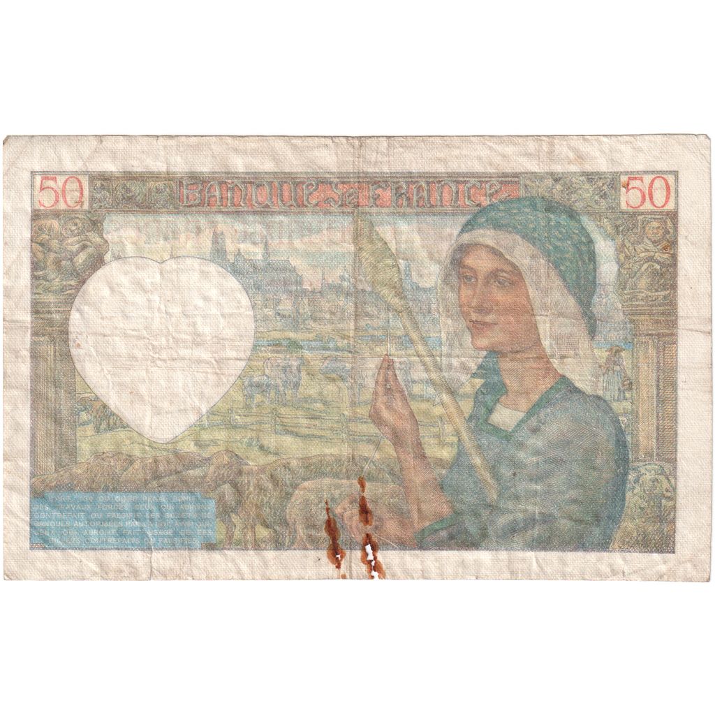 Frankreich, 50 Francs, Jacques Coeur, 1941, 1941-05-08, SS, Fayette:19.10, KM:93