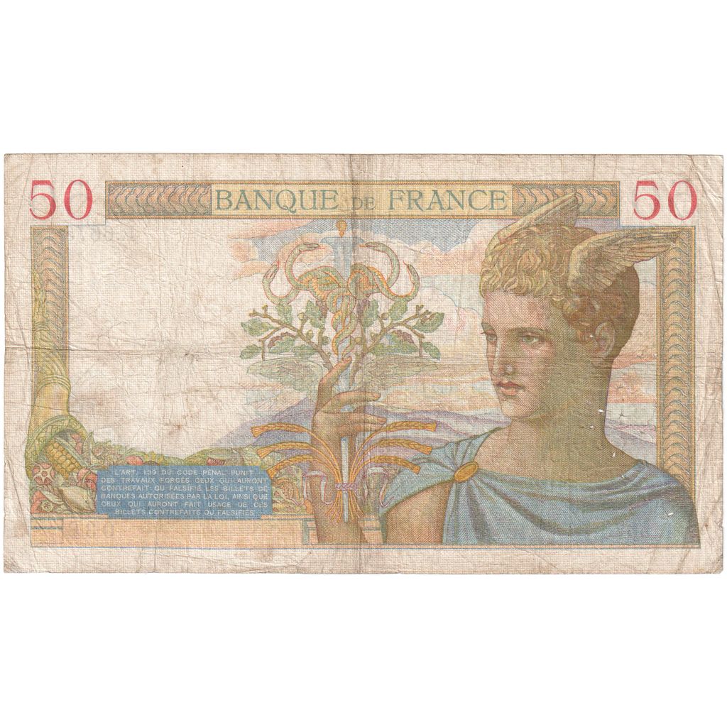 Frankreich, 50 Francs, Cérès, 1937-08-05, R.6675038, S